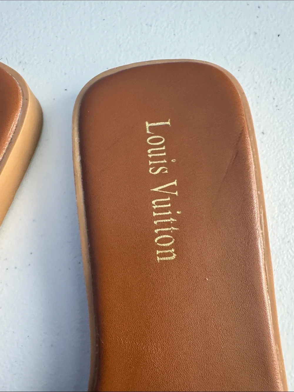 Louis Vuitton Brown and Dark Brown Damier Padlock Slide Sandals - Picture 4 of 10